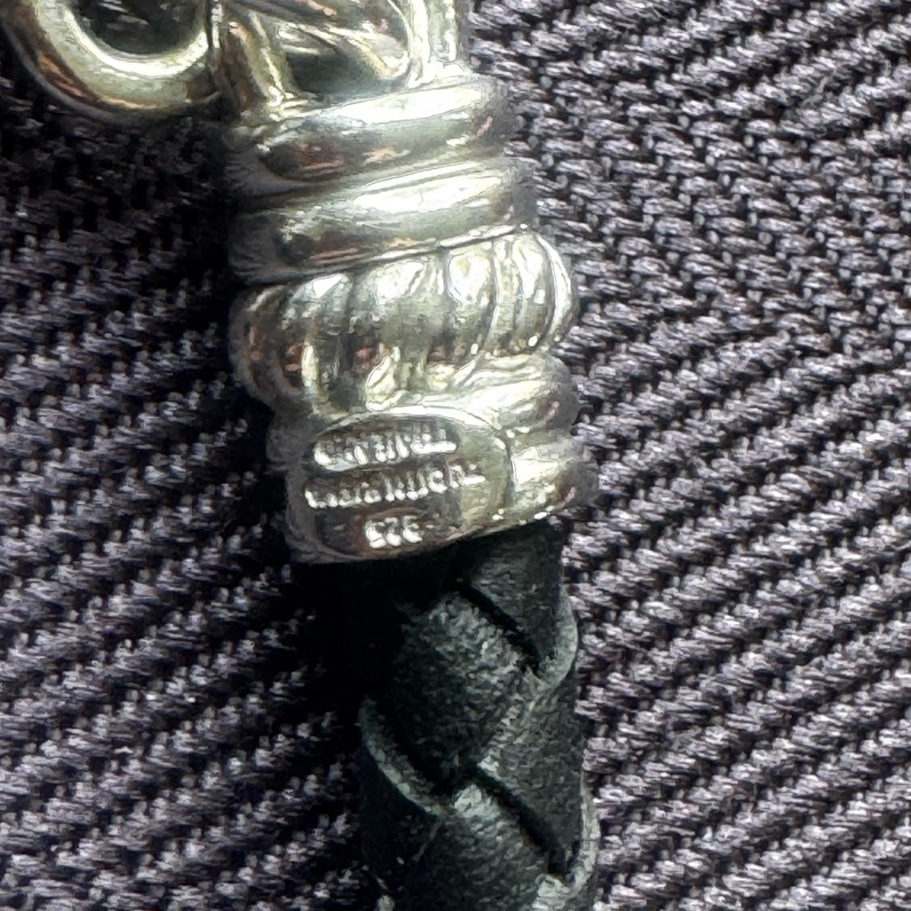 Judith Ripka vintage .925 Silver and Black Heart Pendant Necklace - Picture 3 of 6